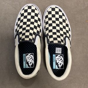 Vans checkered slip ons
